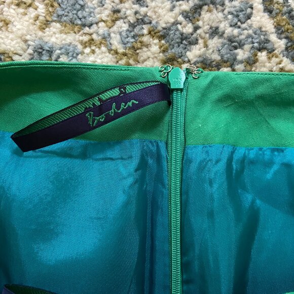 Blue and Green Rosette A-Line Skirt by Boden, 12R - Picture 10 of 15